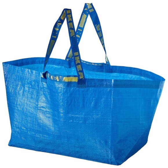 IKEA LARGE BLUE BAG 4-Pack FRAKTA Shopping Grocery Laundry Storage Tote - Picture 2 of 10